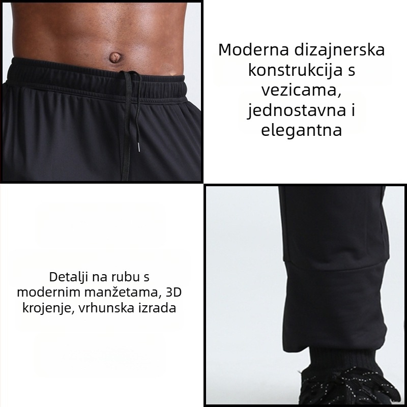 Muške hlače za treniranje košarke, brzosušeće, sve sezone, uski kroj, 95% poliester