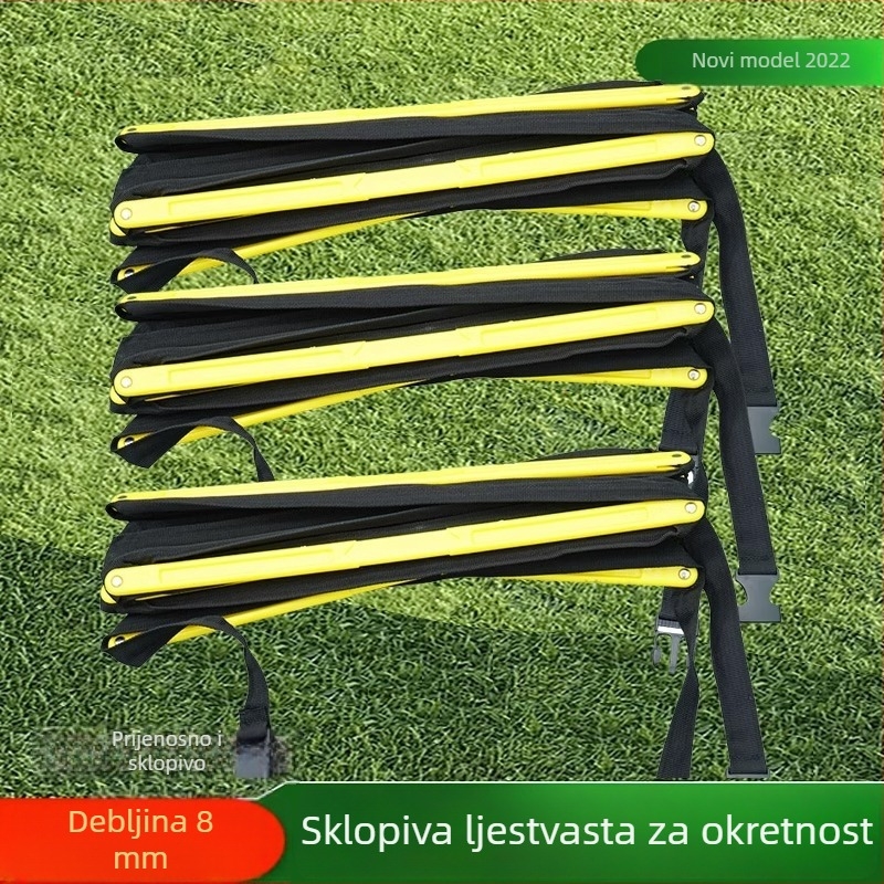 Sklopiva ljestvica agilnosti za nogometni trening - PP + najlon materijal, pomoć za trening