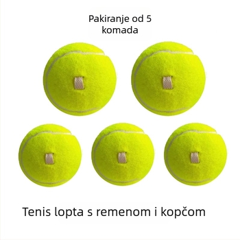 Tenis trener za solo trening s fiksiranim užetom, elastičnim povratnim užetom i loptom od kemijskog vlakna