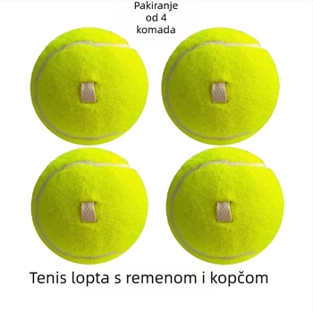 Tenis trener za solo trening s fiksiranim užetom, elastičnim povratnim užetom i loptom od kemijskog vlakna