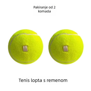Tenis trener za solo trening s fiksiranim užetom, elastičnim povratnim užetom i loptom od kemijskog vlakna