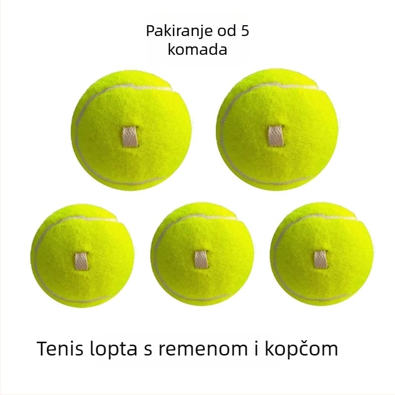 Tenis trener za solo trening s fiksiranim užetom, elastičnim povratnim užetom i loptom od kemijskog vlakna