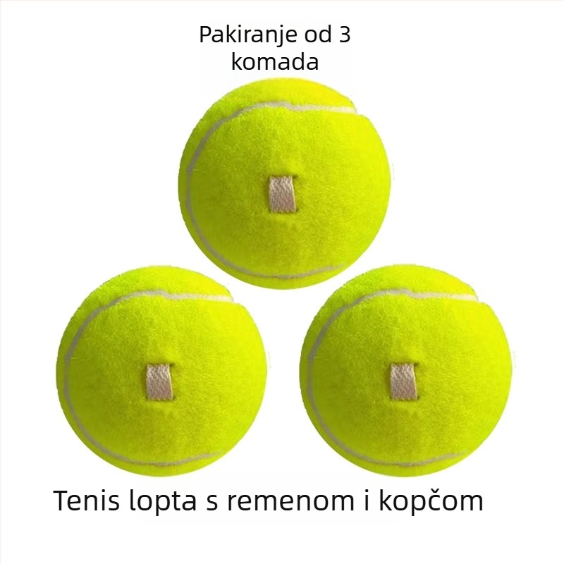 Tenis trener za solo trening s fiksiranim užetom, elastičnim povratnim užetom i loptom od kemijskog vlakna