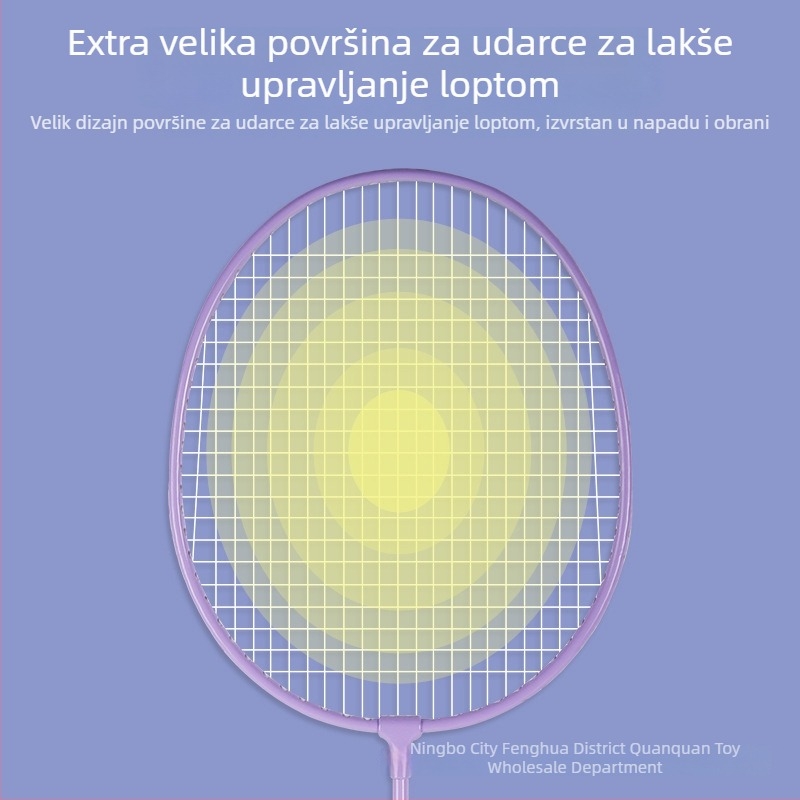 Adler badminton reketa od željezno-legurnog materijala, dvostruka reketa za natjecanja i trening, standardne specifikacije