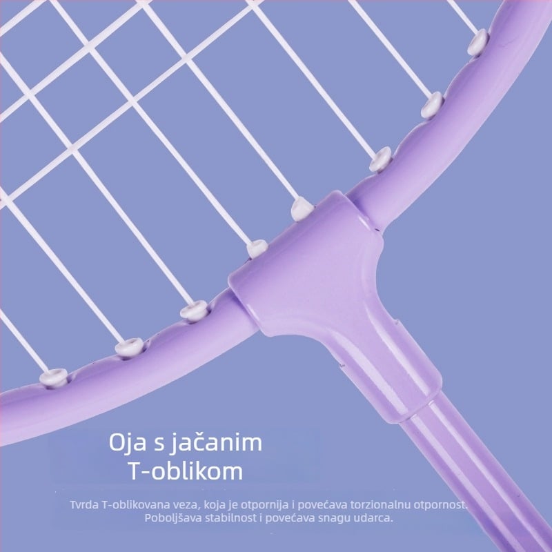 Adler badminton reketa od željezno-legurnog materijala, dvostruka reketa za natjecanja i trening, standardne specifikacije