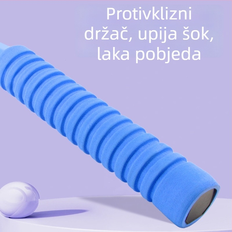 Set badminton reketa za odrasle – dvostruka reketa, okvir od željezne legure, najlon žice, težina 95–100 g, bočni udarac
