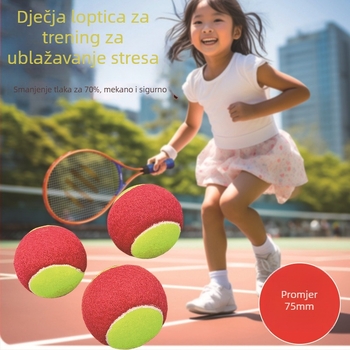 Mekana gumena tenis lopta za trening za djecu, niskog tlaka, prelazna lopta za početnike i tinejdžere