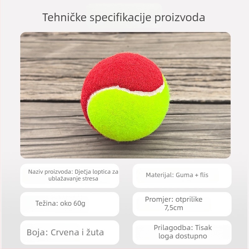 Mekana gumena tenis lopta za trening za djecu, niskog tlaka, prelazna lopta za početnike i tinejdžere