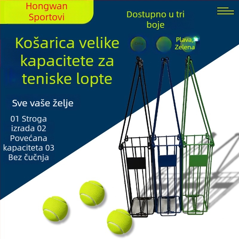 Automatski sakupljač teniskih lopti na kolicima - prilagodljiva obrada; pogodan za fitness, otvorene sportove, tenis i badminton te druge lopte igre