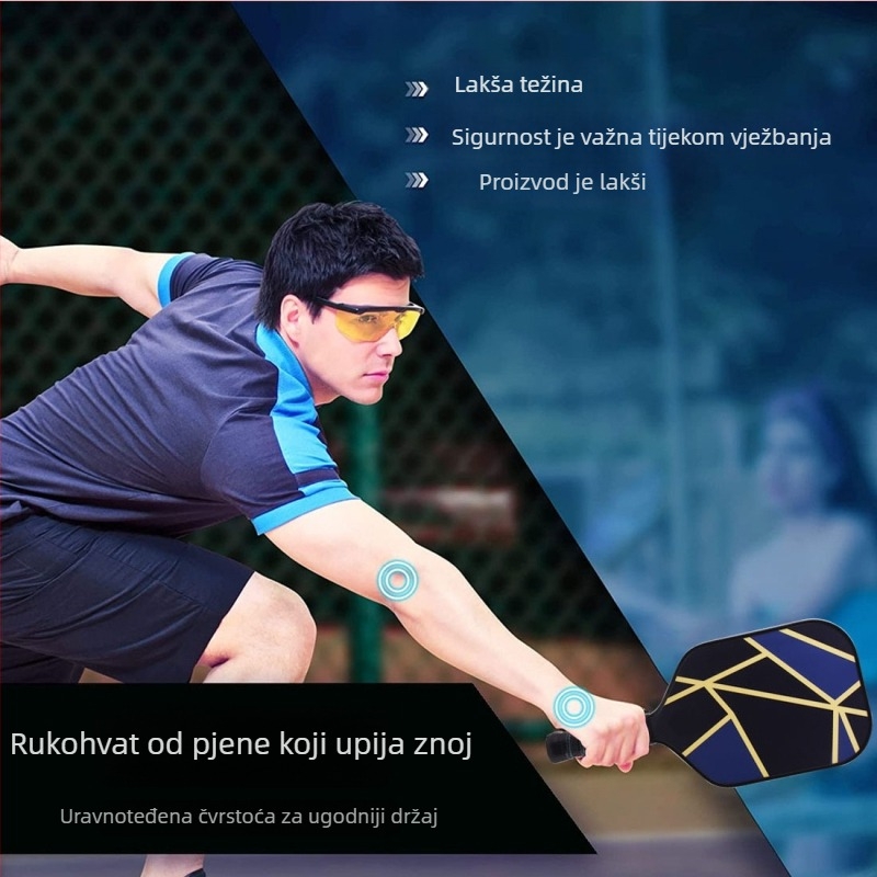 Raketa za pickleball LEATOU (Materijal: Fiberglass; Prilagodljivost: Da; Za trening košarke; Pogodno za tenis)
