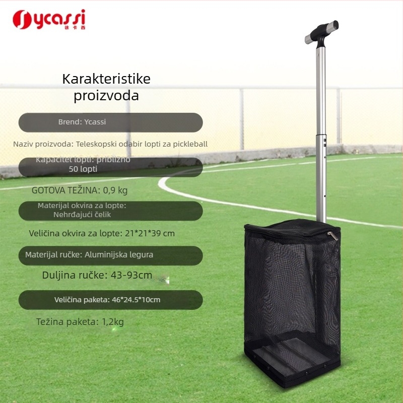 Sycassi/Xu Cassi Picker za pickleball lopte, profesionalna verzija, jednoručno upravljanje