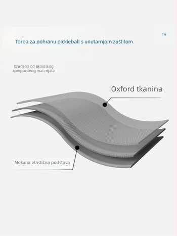 Torba za skladištenje pickleball reketa od Oxford platna, zaštita od ogrebotina i habanja, prenosiva s podesivim remenom, velika kapaciteta, Davis