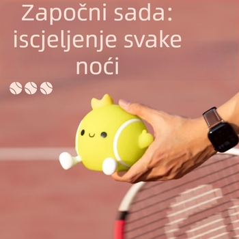 Noćna lampica u obliku teniske rekete, USB punjenje, silikonasto sjenilo, ugrađena baterija, napon ≤ 36 V, FCC certificiran