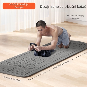 Podloga za vježbanje trbušnih mišića s označenom podlogom, jastučić za koljena, za jogu i kućni fitness, protuklizna i dodatno debela podloga