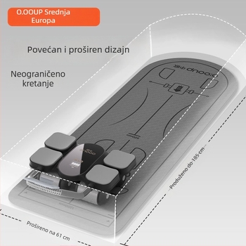 Podloga za vježbanje trbušnih mišića s označenom podlogom, jastučić za koljena, za jogu i kućni fitness, protuklizna i dodatno debela podloga