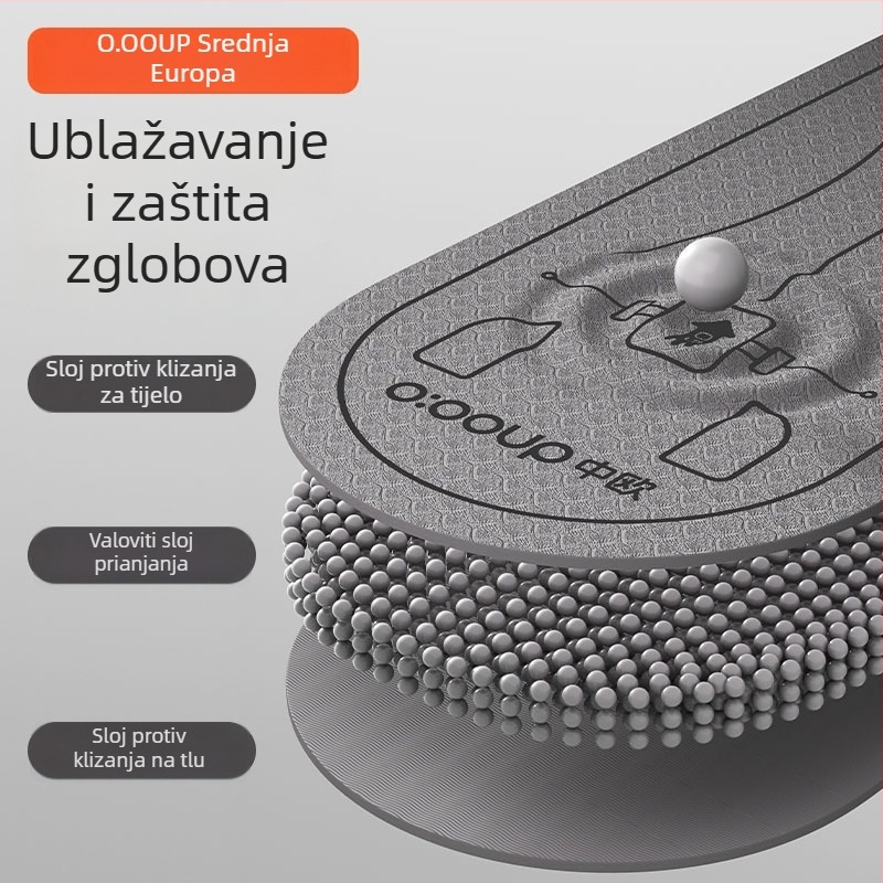 Podloga za vježbanje trbušnih mišića s označenom podlogom, jastučić za koljena, za jogu i kućni fitness, protuklizna i dodatno debela podloga