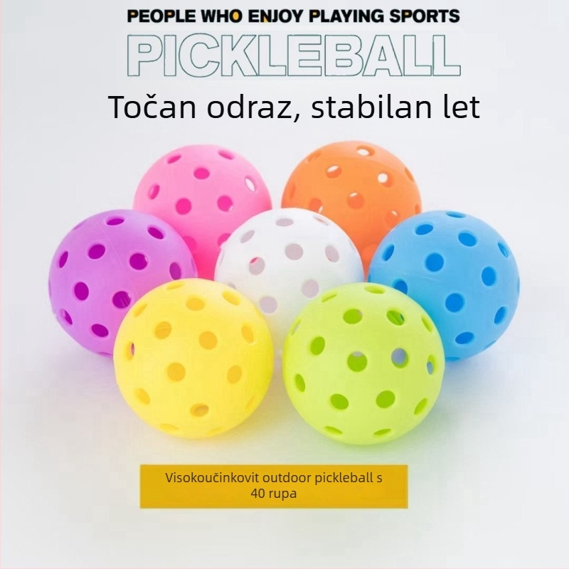 Pickleball standard lopta za unutarnju i vanjsku uporabu, visok odraz, za početnike