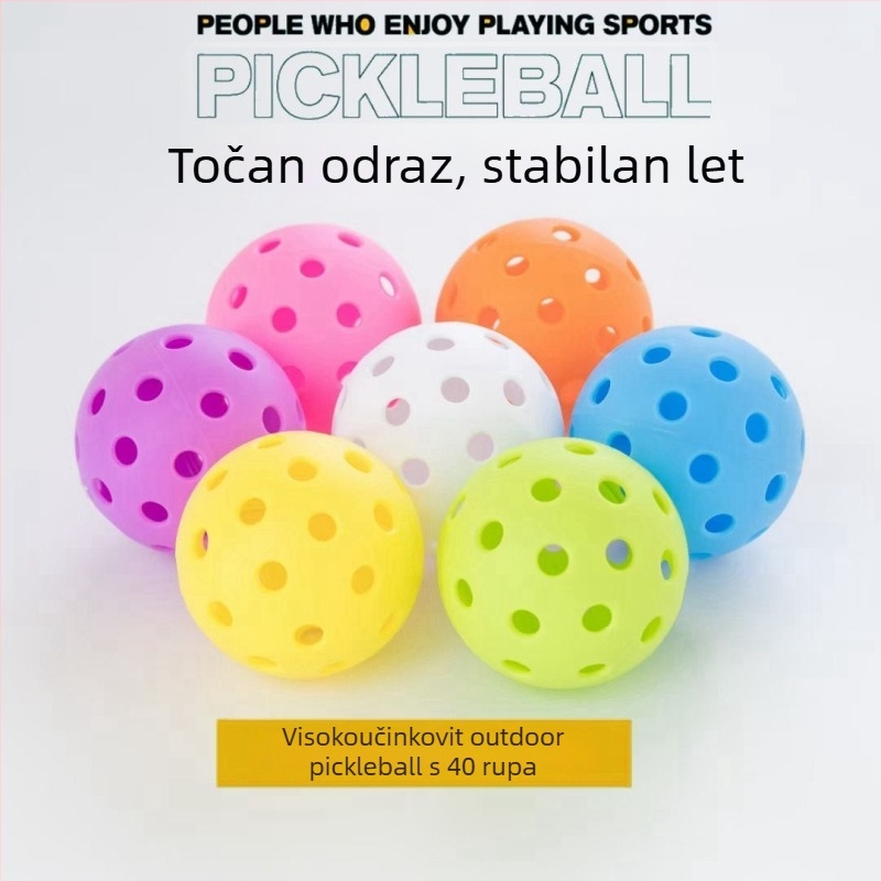 Pickleball standard lopta za unutarnju i vanjsku uporabu, visok odraz, za početnike