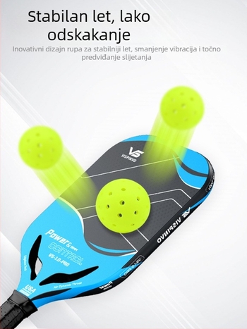 Vispinvo pickleball lopta s 48 otvorima, PE materijal, težina 26 g