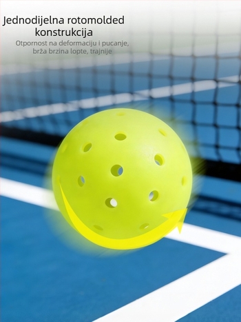 Vispinvo pickleball lopta s 48 otvorima, PE materijal, težina 26 g
