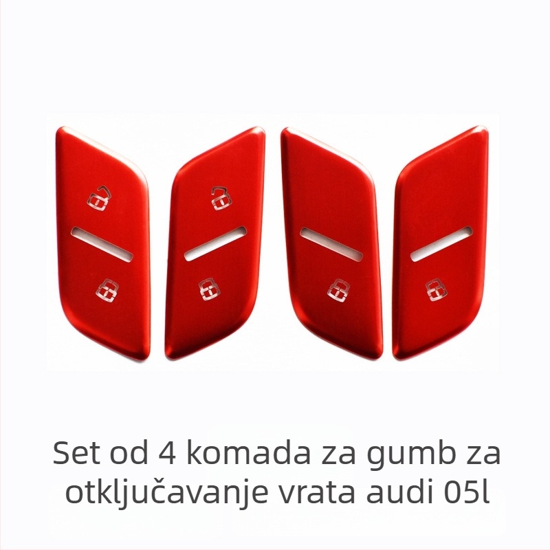 Audi Q5L dekorativni centar gumb za pokretanje jednim pritiskom i elektroničku ručnu kočnicu — aluminijska legura, bez logotipa, bez prilagodbe