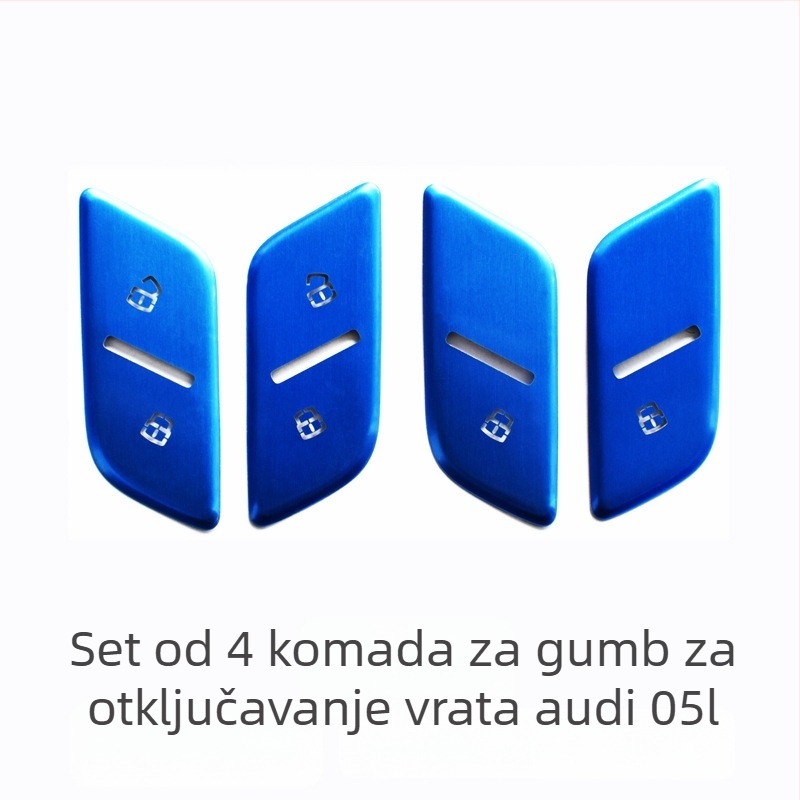 Audi Q5L dekorativni centar gumb za pokretanje jednim pritiskom i elektroničku ručnu kočnicu — aluminijska legura, bez logotipa, bez prilagodbe