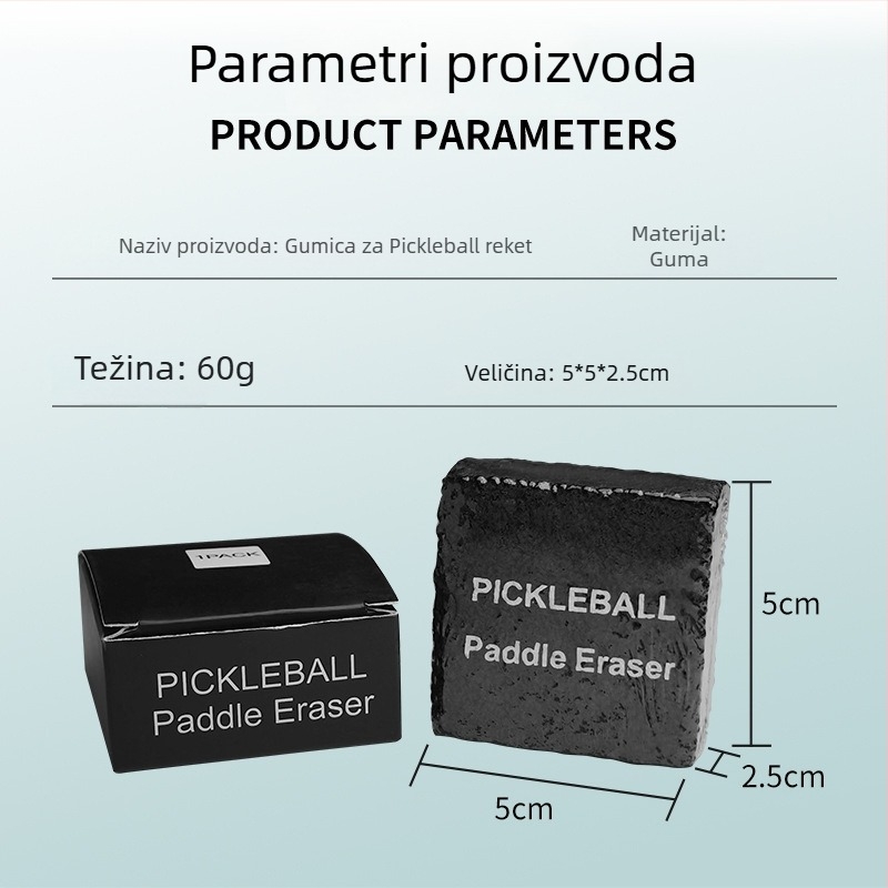 Guma za čišćenje pickleball reketa — posebna guma, prirodni kaučuk, otporna na habanje