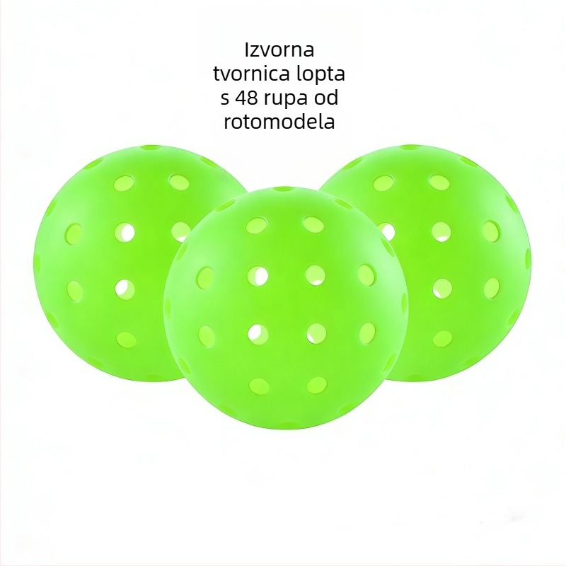 Pickleball lopta - 48 rupa, plast, 26,5 g - za vanjsku upotrebu, integrirani odskok