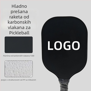 T300 karbonska pickleball raketa s PP honeycomb jezgrom, 230±5 g, Jiang Hui