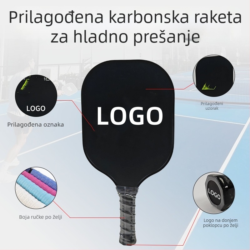 T300 karbonska pickleball raketa s PP honeycomb jezgrom, 230±5 g, Jiang Hui