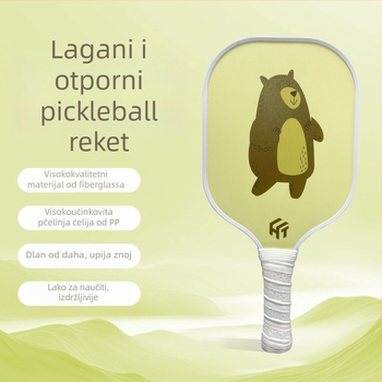 Dječja pickleball palica, visokokvalitetna vlakna stakla, oprema za vježbanje početnika, ulazna razina pickleball palice, izdržljiva za vanjske sportove
