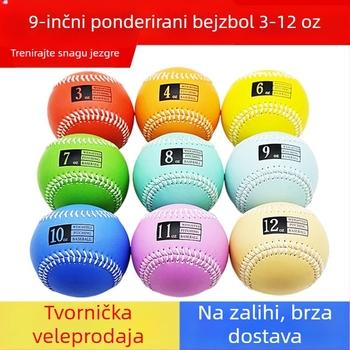 9-inčni otežani trening baseball lopta, 3 oz–12 oz