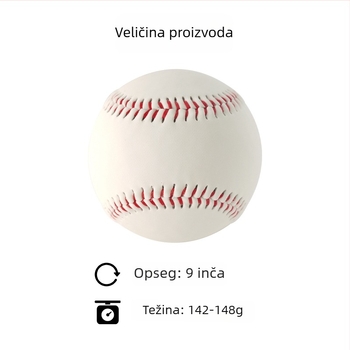 9-inčni svjetleći baseball za noćni trening s jezgrom od pluta
