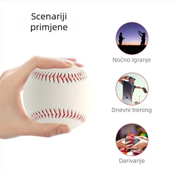9-inčni svjetleći baseball za noćni trening s jezgrom od pluta
