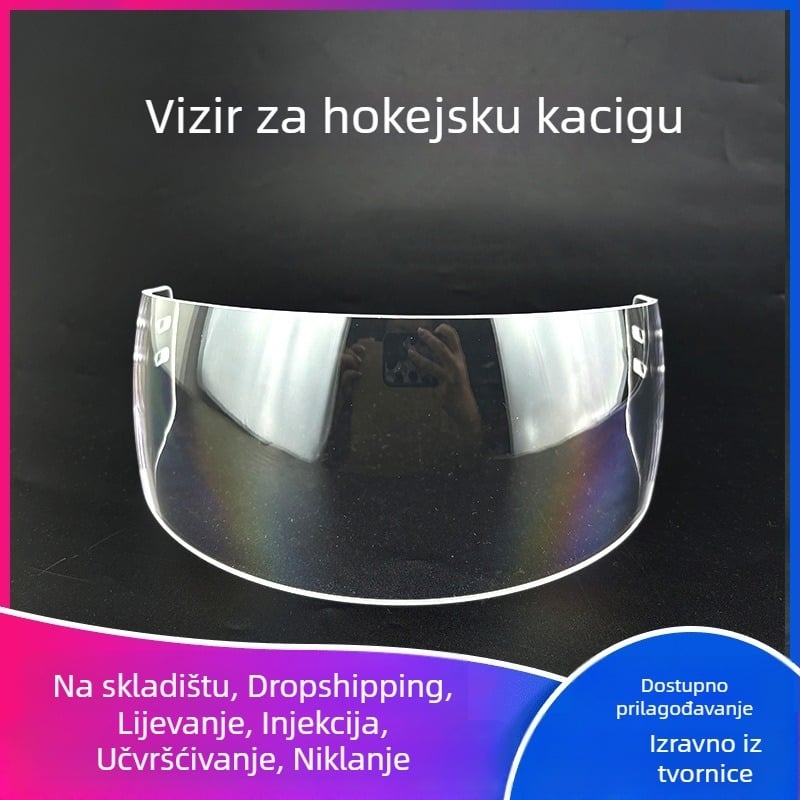 Hokejaški šlem s zaštitnim naočalama, polikarbonatni štit, UV zaštita, zaštita od vjetra i kiše, za sve sezone