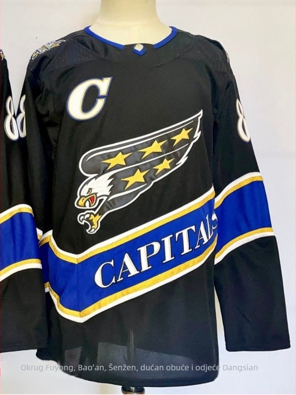 Hokejaški dres Washington Capitals s izvezenim brojem 8 (unisex; 95% pamuk; Modal podstava; zima/jesen)