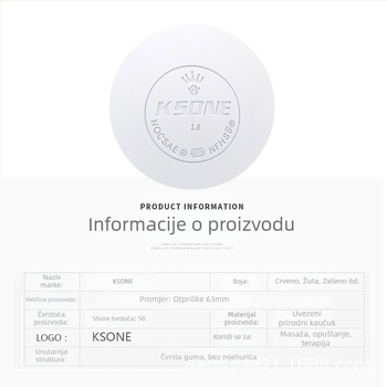 KSONE Masaža fascije joga fitness lopta s drškom za opuštanje mišića, gumena, 146 g, prilagodljivo