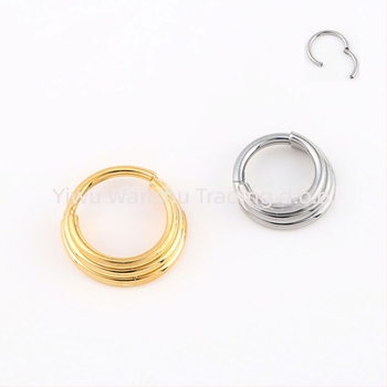 Nosni prsten, G23 titan čelik, geometrijski dizajn, Seiko završna obrada, unisex, IPTIC3