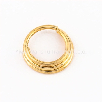 Nosni prsten, G23 titan čelik, geometrijski dizajn, Seiko završna obrada, unisex, IPTIC3