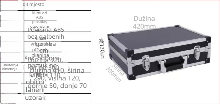 Kutija od aluminijske legure sa zaključavanjem za elektroniku i opremu (aluminij, zaključavanje, skladištenje, elektronika)