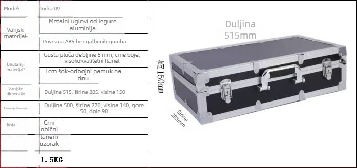 Kutija od aluminijske legure sa zaključavanjem za elektroniku i opremu (aluminij, zaključavanje, skladištenje, elektronika)