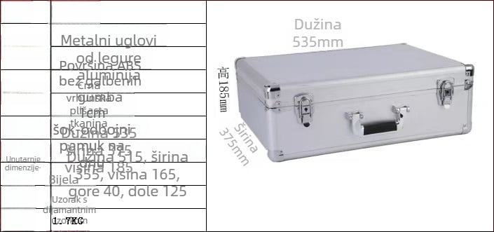 Kutija od aluminijske legure sa zaključavanjem za elektroniku i opremu (aluminij, zaključavanje, skladištenje, elektronika)