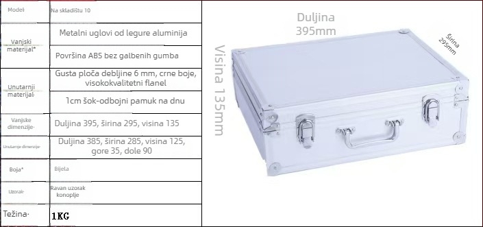 Kutija od aluminijske legure sa zaključavanjem za elektroniku i opremu (aluminij, zaključavanje, skladištenje, elektronika)