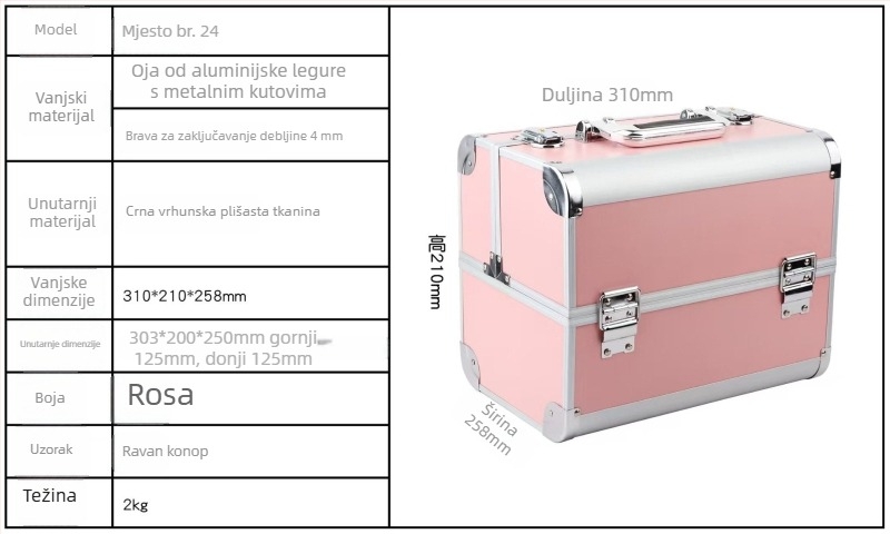 Kutija od aluminijske legure sa zaključavanjem za elektroniku i opremu (aluminij, zaključavanje, skladištenje, elektronika)