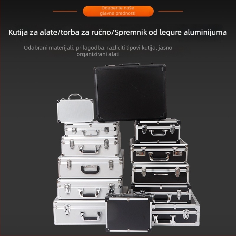 Kutija od aluminijske legure sa zaključavanjem za elektroniku i opremu (aluminij, zaključavanje, skladištenje, elektronika)