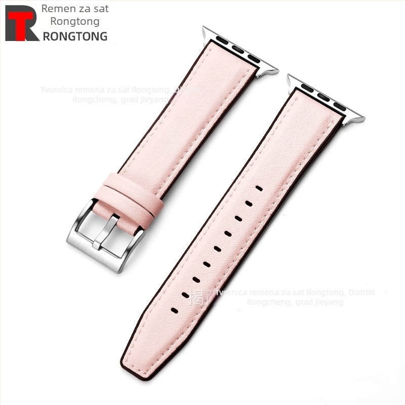 Remen za Apple Watch od silikona i mikrovlakana kože, hibridni, 22 mm, 25 g, kompatibilan s Apple Watch 8/SE/7/6/5