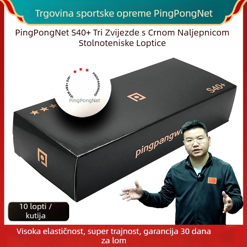 Pingpangwang lopta za stolni tenis – ABS materijal, 3 zvjezdice, set više lopti za indoor upotrebu, profesionalni trening