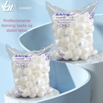 3D ABS lopte za stolni tenis – 40+ šavova, za trening i natjecanje, paket od 100 kom