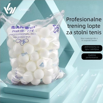 3D ABS lopte za stolni tenis – 40+ šavova, za trening i natjecanje, paket od 100 kom