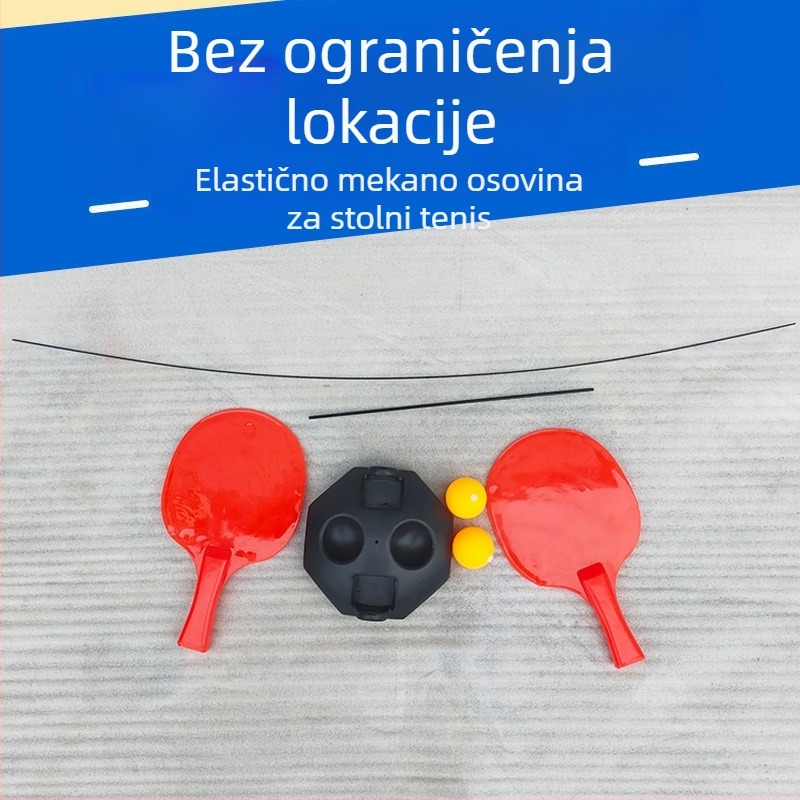 Trener stolnog tenisa za unutarnju upotrebu — s fleksibilnim osovinom i usisnom čašicom, ABS kućište